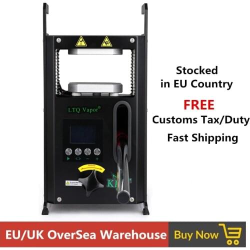 EU/UK Warehouse KP-4 Hydraulic Rosin Press Machine 4*4" Dual Pressing Heat Plate 4Ton Flower Dabber Oil Pre Extracting Tool Set