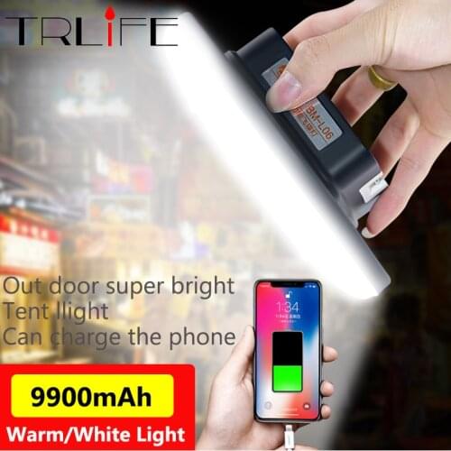 9900mAh LED Camping Light USB Rechargeable Bulb For Outdoor Tent Lamp Portable Lanterns Emergency Light For Hiking as power Bank