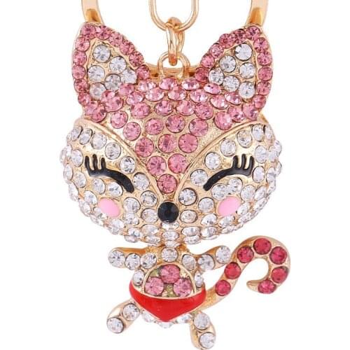 Creative zinc alloy keychain car keychain pendant fox bag pendant small gift wholesale