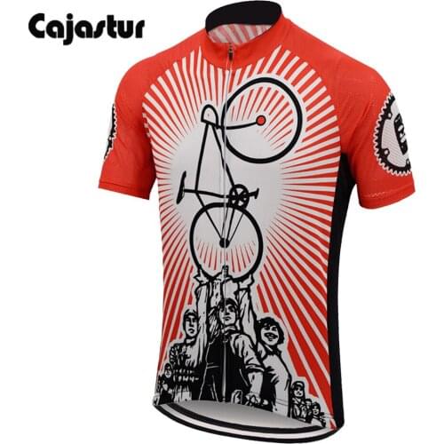 Rero Cycling Jersey Men Short Sleeve Bike Shirts Breathable Cycling Clothing Ropa Maillot Ciclismo cajastur