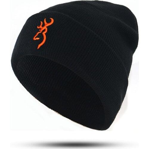 New BROWNING embroidery knitted beanie hat for autumn winter men women fashion warm beanies new hip hop cap for ski