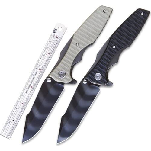 High Quality ZT0393 tactical pocket G10 handle 440 blade outdoor camping hunting folding knives Survival Utility knife EDC tools