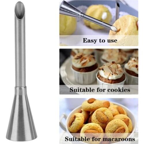 1pcs Puff Nozzle Tip Confectionery Stainless Steel Cake Cupcake Injection Tool Icing Piping set Syringe Pastry Filling Tubes