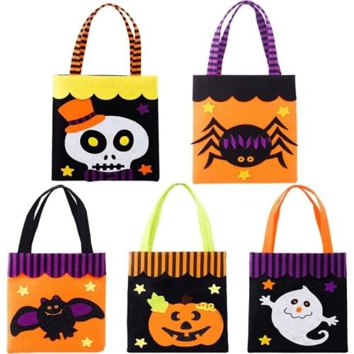 1PC Halloween Candy Gift Bags with Pumpkin Ghost Halloween Design for Halloween Party Snacks Storage Party Trick orTreat