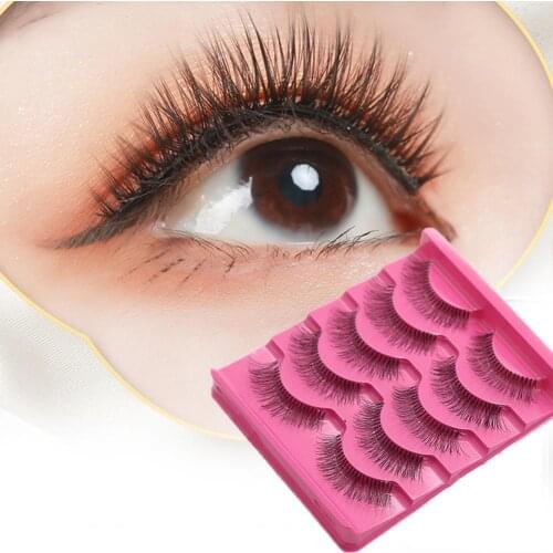 5 Pairs False Eyelashes Cosmetics Professional Makeup Tools Make-Up for Beauty Salon