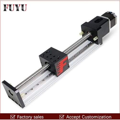 Free shipping 100~1200mm stroke motorized ballscrew linear motion slide ball screw guide stage for cnc engraving