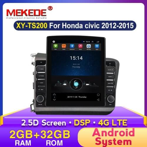 Tesla Screen Android Gps Car Radio FOR Honda Civic 2012 2013 2014 2015 Multimedia Stereo Auto Dvd Speler Navigatie DSP Carplay