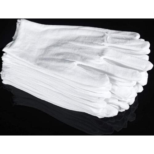 1 Pairs White Gloves Cotton Work Gloves For Dry Hands Handling Film SPA Gloves Ceremonial Inspection Gloves Ceremonial Gloves