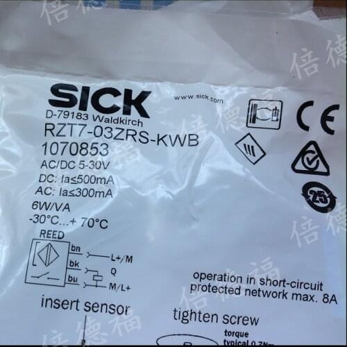 SICK SENSORS FOR T-SLOT CYLINDERS RZT7-03ZRS-KWB Cable with 3-wire, 5m 5 V AC/DC ... 30 V AC/DC