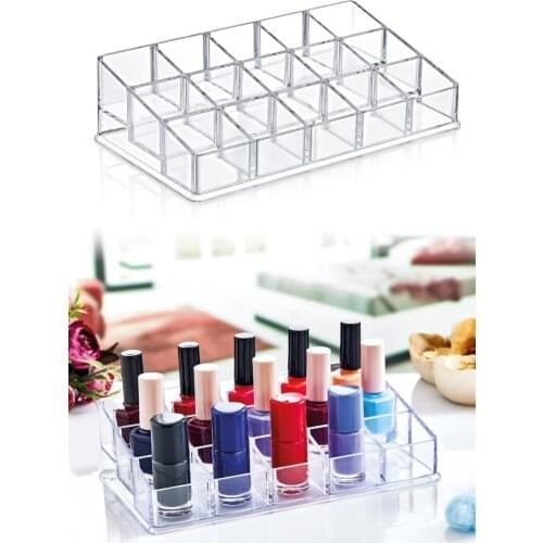 Meleni Home Gift Accessories Vanity Table For 15 Compartments Nail Polish Lipstick Regulator Organizer ( 12 Cm * 21,5 Cm * 6 Cm)