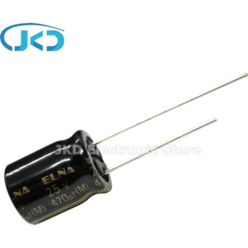 10PCS NEW ELNA RA3 25V470UF 10X12.5MM Audio Electrolytic Capacitor 470uF25V 85℃ RA3 Series 470uF 25V 100% ORIGINAL 10*12.5