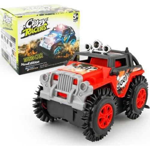 3 Colors Childrens Toy Cross Country Special Effects Dumper Electric Car Simulation Stunt Electric Toy Car For Baby Kids Gift