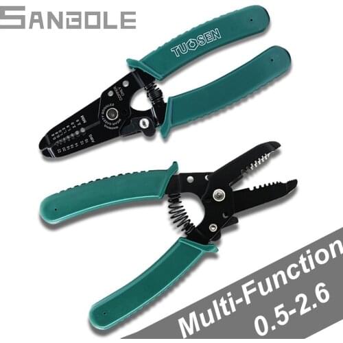 Electrician Tool Manual Operation Peel Wire Clamp Function 0.5-2.6 square Press Clamp Peeling Skinner Green