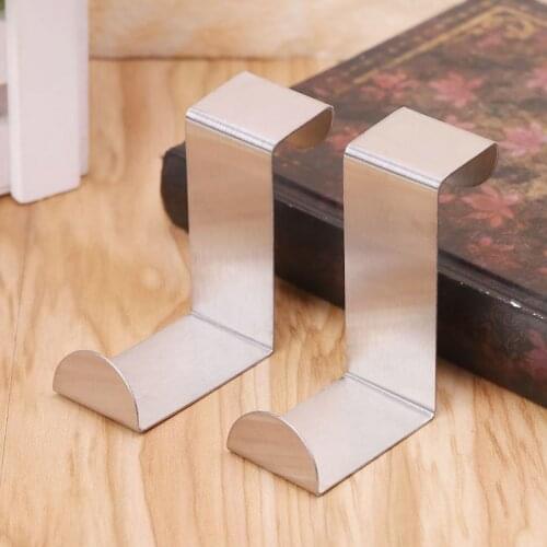 Stainless Steel Over Door Hook Kitchen Cupboard Drawer Cabinet Clothes Holder Organizer