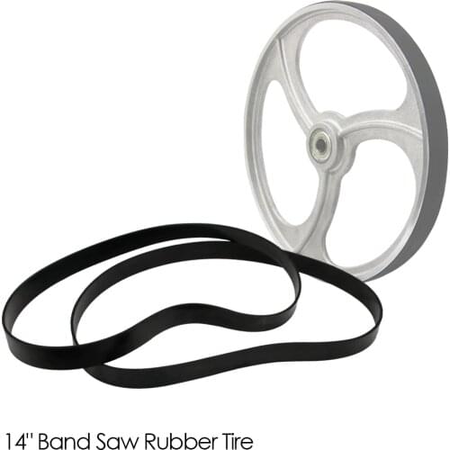 2 Pcs Band Saw Rubber Tire Woodworking Spare Parts for Jet Grizzly Powermatic 2560mm Bandsaw Blade 14" Bandsaw Scroll Wheel