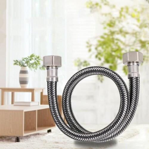 Metal Woven Hose High Pressure Soft Water Pipe 1/4 Compression Thread Connector for Home Bathroom Kitchen Use Supplies