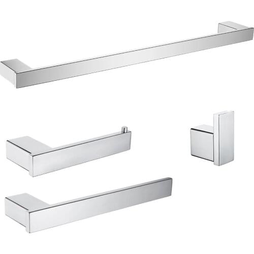 Bathroom Hardware Accessory Set Towel Bar Towel Robe Hook Toilet Paper Holder Hand Tower Holder Stainless Steel Wall Mounted
