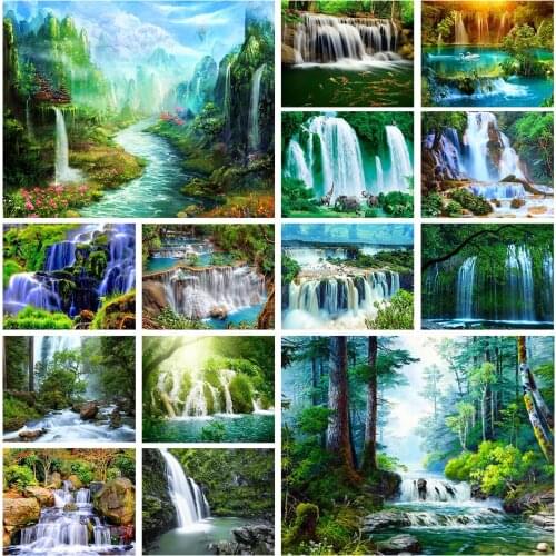 5D DIY Diamond Painting Landscape Scenery Rhinestone Diamond Embroidery Cross Stitch Kit Mosaic Art Picture Home Decoration Gift