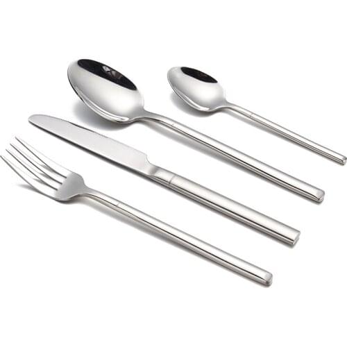 Kitchen Tableware Sets Stainless Steel 4 Pcs Silverware Cutlery Set Dinnerware Utensils Reusable Flatware Set Dropshipping
