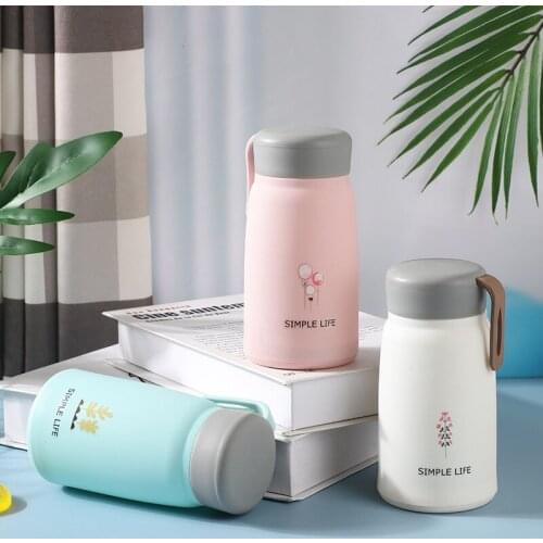 Non-hot Cup Schoolgirl Cup Children Ins Cute Water Cup Plastic Shell Glass Drinkware Kawaii Water Bottle Eco Friendly