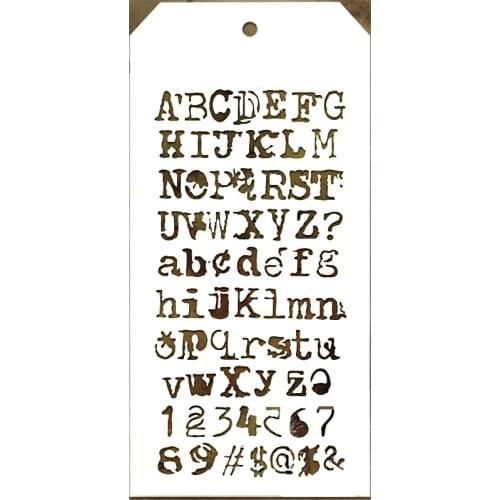 2021 New Label Tag Plastic Stencil For DIY Craft Making Number Letter Pattern Scrapbooking Background Card No Metal Cutting Dies