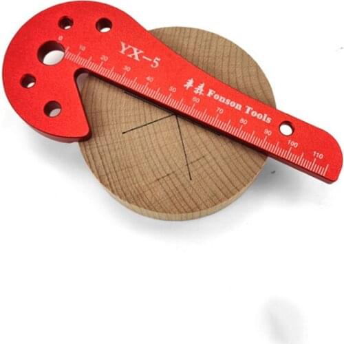 Woodworking Center Finder Aluminum Square Center Scriber 45/90 Degree Right Angle Line Gauge Carpenter Ruler Measuring Tools