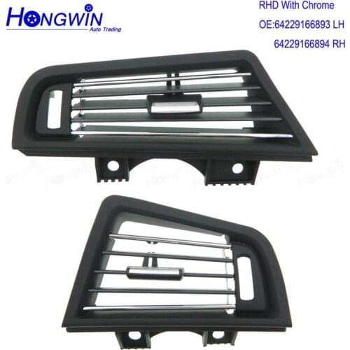 RHD Right handle Drive Front Row Wind Left/Right Air Conditioning Vent Outlet Panel Chrome Plate For BBMW 5 Series F10 F18