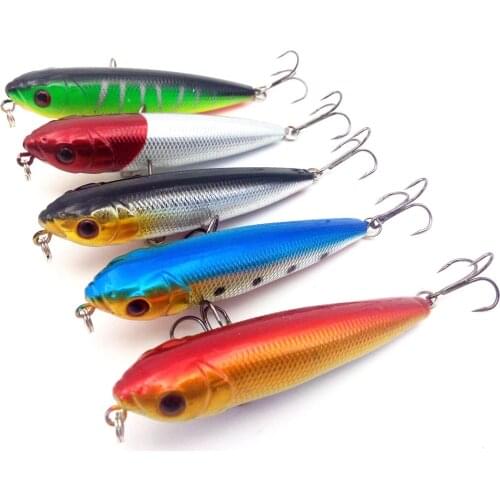 5 Colors Fishing Lure 80mm 10g 3D Eyes Crank Bait Wobbler Artificial Plastic Hard Bait Fishing Tackle