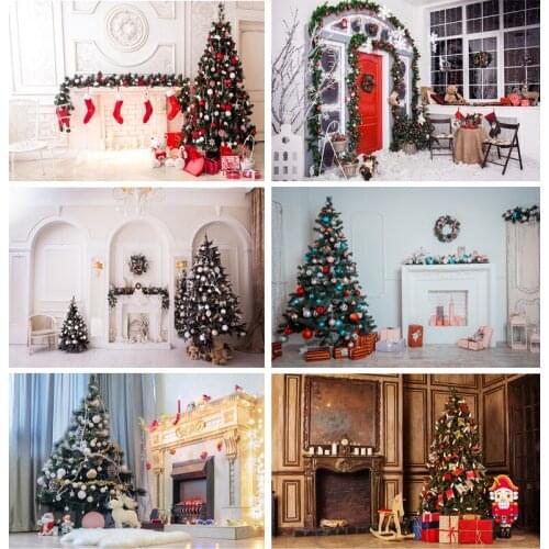 SHENGYONGBAO Christmas Indoor Theme Photography Background Christmas tree Fireplace Children For Photo Backdrops 21712 YXSD-02
