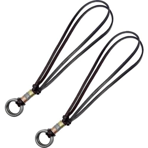 2PCS Leather Cord Rope Eyeglass Sunglasses Neck Cord Holder Circles Necklace