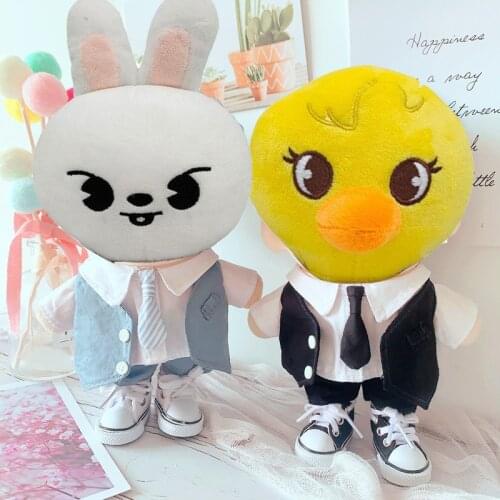 Skzoo Clothes Stray Kids Plush Toys Plushies Canvas Shoes Kawaii Stuffed Animal Cowboy Dropshipping