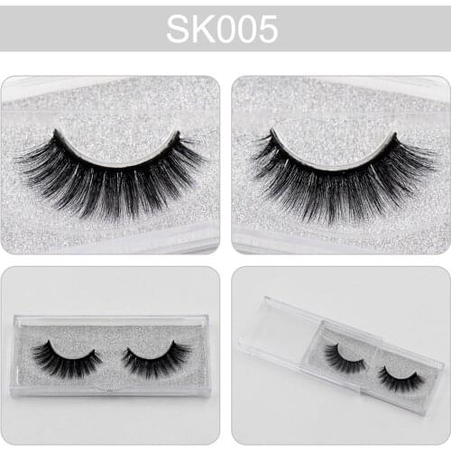 SOQOZ 3D Silk False Eyelashes Thick Crisscross Faux Mink 3D Lashes Reusable Vegan Volume Fluffy Eyelashes Unique Design SK005