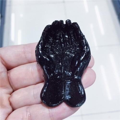 Resin Hands Shape Figurine Display Stand for Crystal Glass Ball Base Sphere Holder Christmas Ornament Statue Gift