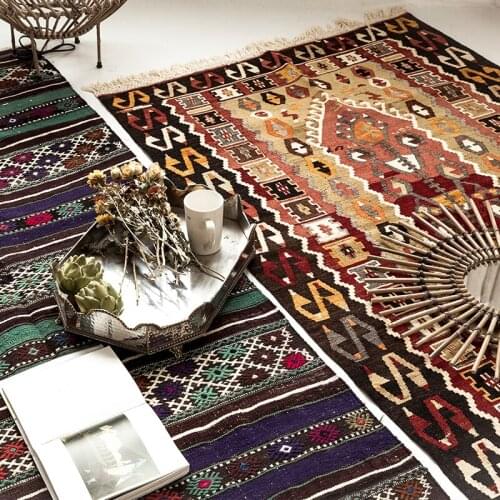 Turkey Posimi Second Wind Manual Weave Kilim Wool Carpet Modern Continuous System Land Pad Tapestry