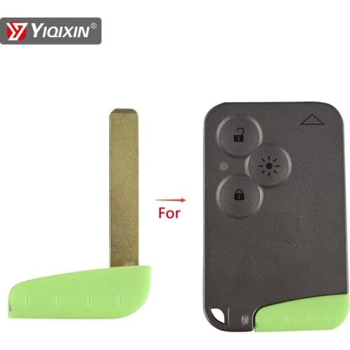 YIQIXIN High Quality Car Entry Green Key Blade For Renault Laguna Espace Remote Car Key Shell Smart Card Insert Uncut Blade