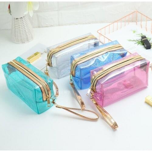 Women Swimming Bag Waterproof Handbags Transparent PVC Plastic Pool Beach Makeup Organizer Toiletry Storage PVC Bag