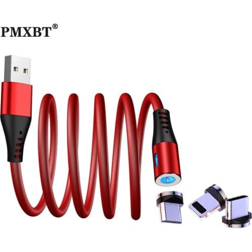 Liquid Silicone Magnetic USB Charging Cable For iPhone 11 Huawei Samsung XiaoMi Mobile Phone Micro USB Type C Magnet Charge Wire