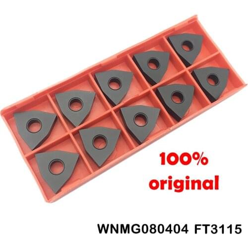 10pcs 100% Original WNMG080404 FT3115 High Quality Carbide Inserts External Turning Tool Lathe Processing Cast Iron