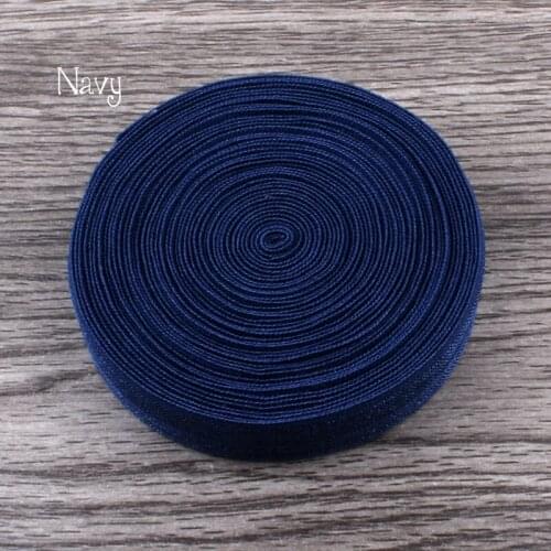 120Y OEM 5/8 Shiny Solid Highly-flexible Nylon Folded Over Elastic Ribbon Stretch FOE for Hair Tie/Hair Bows/Elastic Webbing