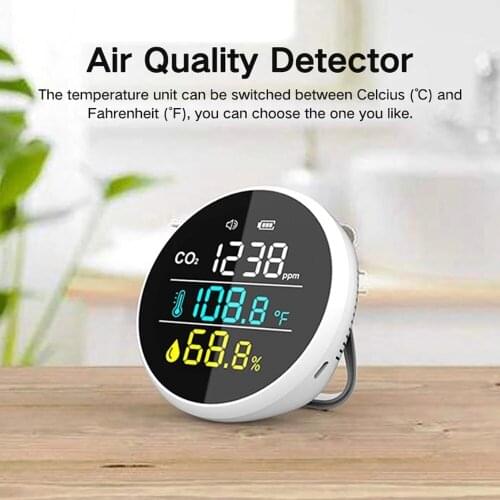 3 in1 CO2 Meter Digital Temperature Humidity Sensor Tester Air Quality Monitor Carbon Dioxide Temperature and humidity Detector