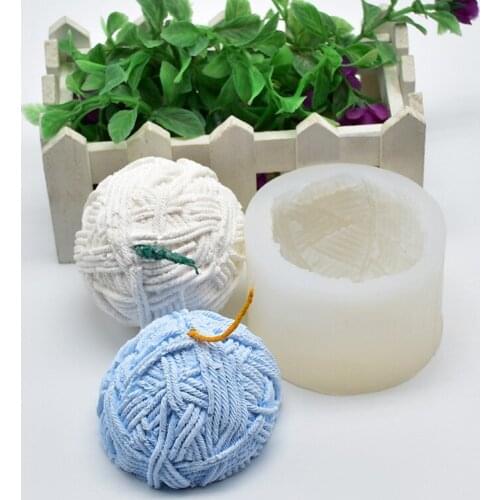 3D Wool Ball Candle Handmade Mold silikonowa forma do świec DIY Handcraft Candle Soap Silicone Mould Crystal Epoxy Making Tool