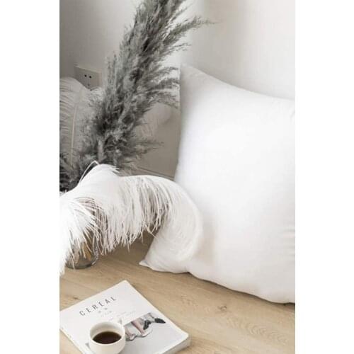 4lü 45x45 cm white inner pad first quality fiber silicone beads filled soft plump fiber pillow decorate decoration home seat