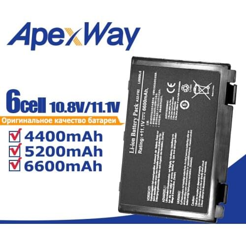 Apexway A32-F52 A32-F82 Laptop Battery for Asus a32 f82 f52 k50 k50in k50ij k60 k61 k61ic P81 X5J P81I X5JI F52A P81IJ X70L K40N