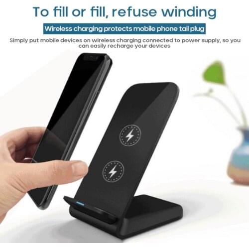 10W Qi Wireless Charger chargers For Samsung Wireless fast quick Charging Dock desk phone holder stand For iPhone 11 XS Max