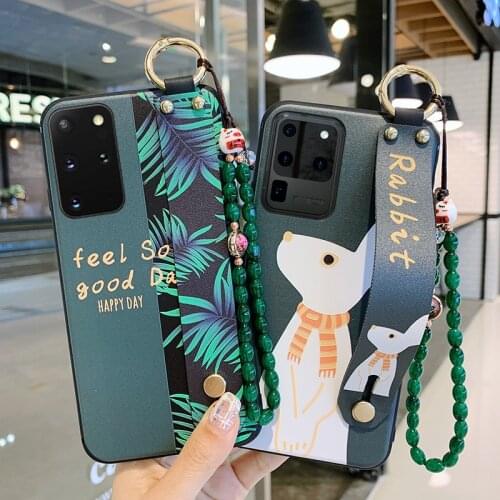Wrist Strap Phone Case For Samsung Galaxy A51 A50 A71 A70 A20 A30s 40 81 41 S20 Ultra S10 Lite S9 S8 Plus Note 20 10 plus Lite