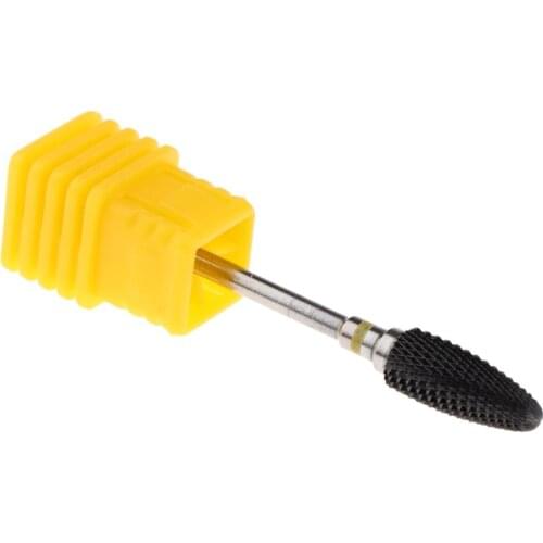 Black Ceramic Nail Drill Bits Ceramic Hard-Wearing Cuticle Drill Bit Manicure Pedicure Nail Art Tool for Acrylic Nail Polish