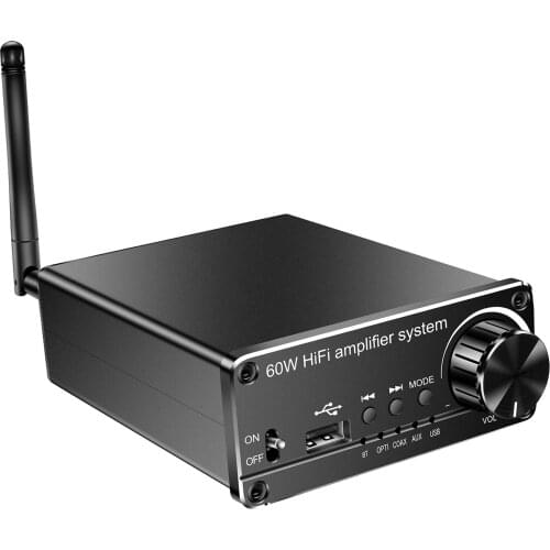 Bluetooth Digital Amplifier, HiFi Bluetooth 5.0 Audio Amplifier Receiver HD 60W for Home Stereo System