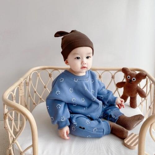 Baby climbing clothes plus velvet thickening winter clothes double-layer cotton-padded tide childrens romper net red cute