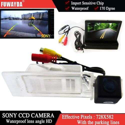 FUWAYDA For SONY CCD Car Chip RearView BACKUP PARKING Camera for Kia Optima 2010 2011/KIA K5+4.3 Inch foldable LCD TFT Monitor