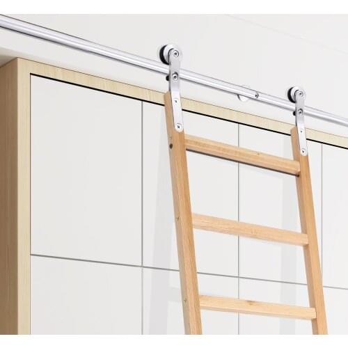 Kinmade Stainless Steel Round Tube Sliding Ladder Hardware Library Ladder Track Kit